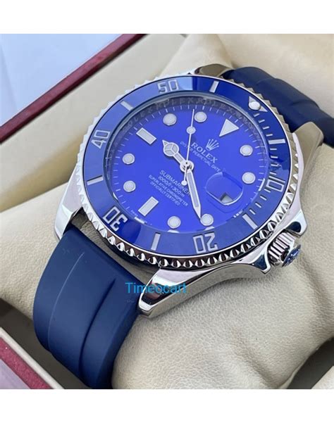 rolex submariner blue on strap|Rolex Submariner strap replacement.